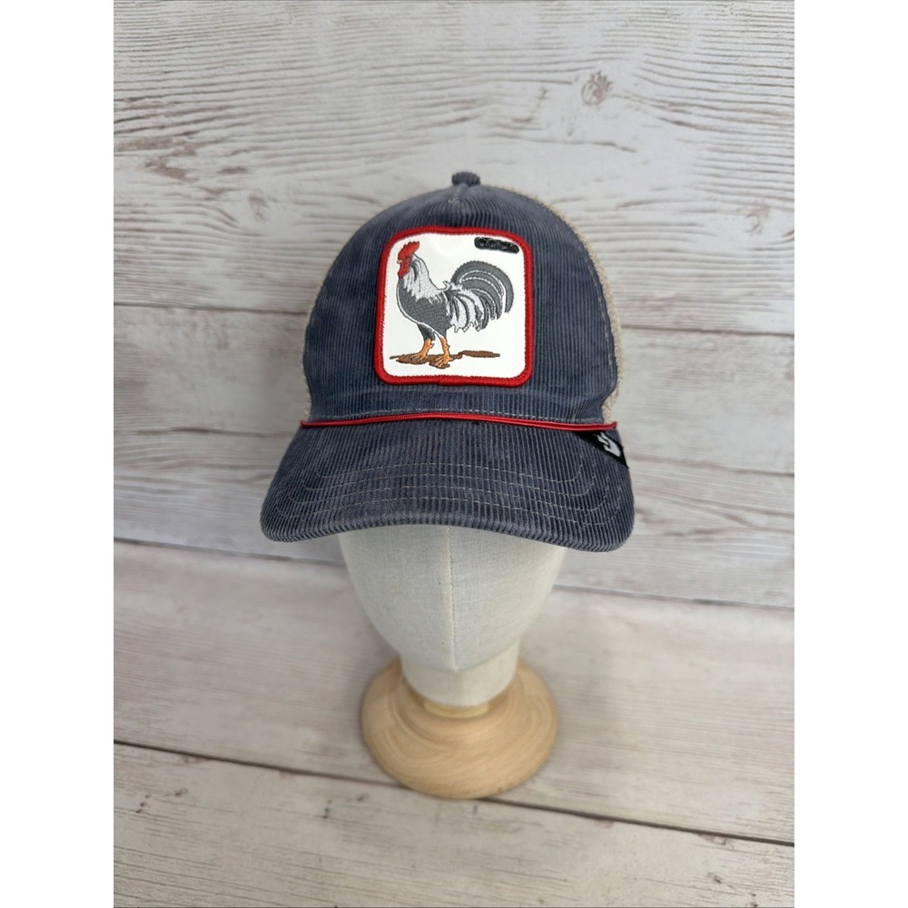 Goorin Bros The Farm/Arena Rooster Gray Corduroy Snapback Adjustable Hat